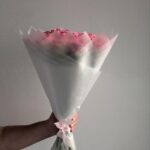 Розы розовые 31шт 60см