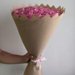Розовые розы 51шт 60см