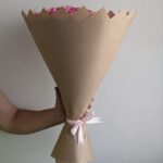 Розовые розы 51шт 60см