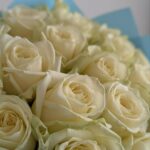 Розы белые 21шт 50 см Аваланж
