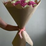 Розы Микс белые и розовые 51шт 60см