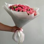 Нежнейшие кустовые розы 19шт 50см
