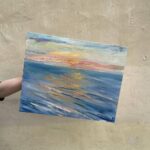 Картина пейзаж море на закате