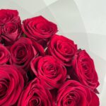 Букет из 21 красной розы 60см