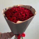 31 красная роза 60см
