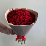 31 красная роза 60см