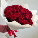 Букет красных роз 70 см