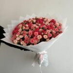 Кустовые розы 50см микс