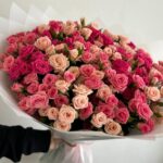 Кустовые розы 50см микс
