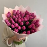 Монобкет из 51 розового тюльпана