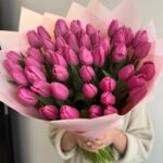 Монобкет из 51 розового тюльпана