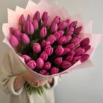 Монобкет из 51 розового тюльпана