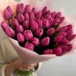 Монобкет из 51 розового тюльпана