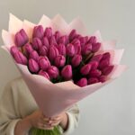 Монобкет из 51 розового тюльпана
