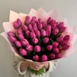 Монобкет из 51 розового тюльпана