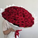 Красные розы 70 см