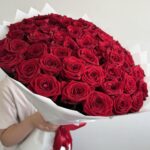 Красные розы 70 см