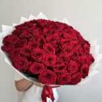 Красные розы 70 см