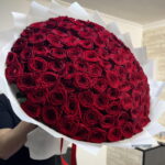 101 бордовая Роза 60 см с ароматом
