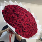 101 бордовая Роза 60 см с ароматом