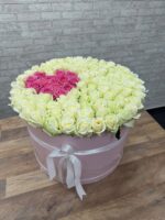 101 Роза в коробке с сердечком ♥️