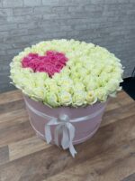 101 Роза в коробке с сердечком ♥️ — изображение 2