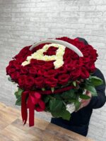 101 Роза в корзине с Вашей буквой ❤️ — изображение 6