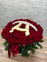101 Роза в корзине с Вашей буквой ❤️ — изображение 4
