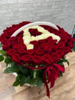 101 Роза в корзине с Вашей буквой ❤️ — изображение 8