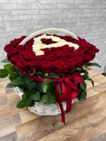 101 Роза в корзине с Вашей буквой ❤️ — изображение 7