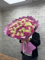 101 Роза микс Белая и розовая 😍 — изображение 4