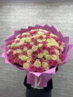 101 Роза микс Белая и розовая 😍 — изображение 2