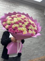 101 Роза микс Белая и розовая 😍 — изображение 3