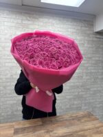 101 розовая Роза Аква 60 см 😍