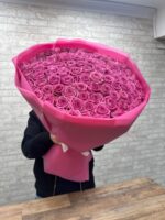 101 розовая Роза Аква 60 см 😍 — изображение 3